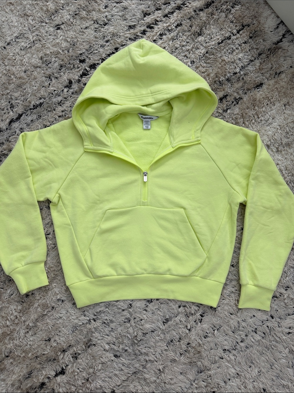 Athleta Neon Lime Pullover Hoodie